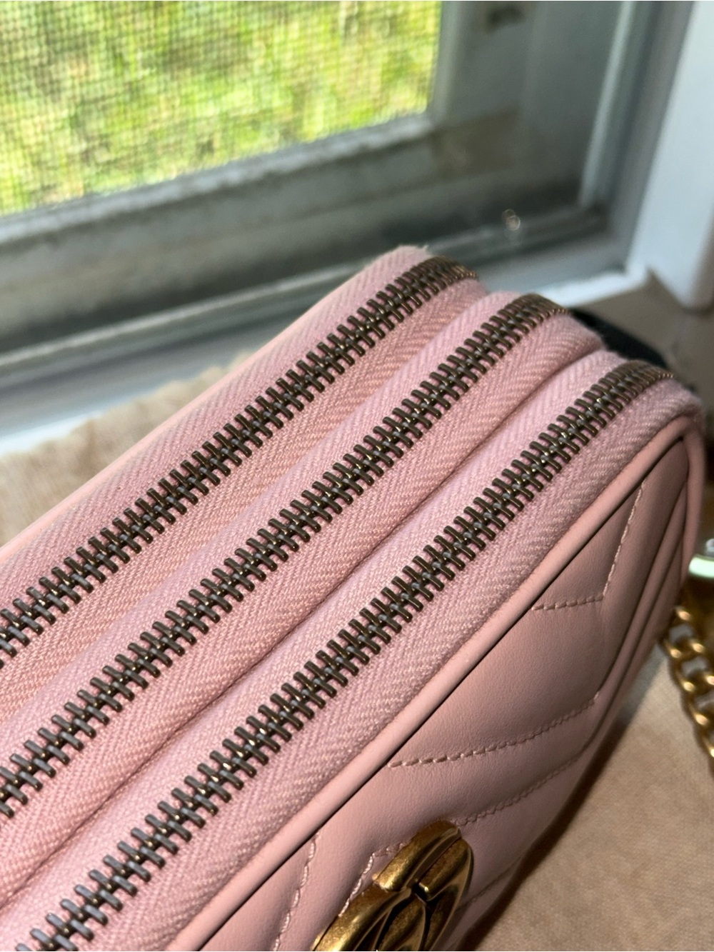 💯 🩷 Gucci GG Triple Zip Mini Marmont - Picture 14 of 14